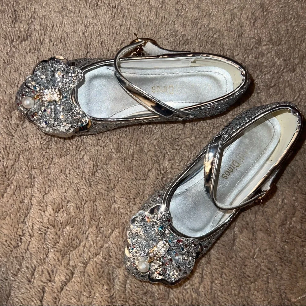 Cadidi Dinos Girls Dress Shoes Wedding Party Mary Jane Princess Shoes Size 3